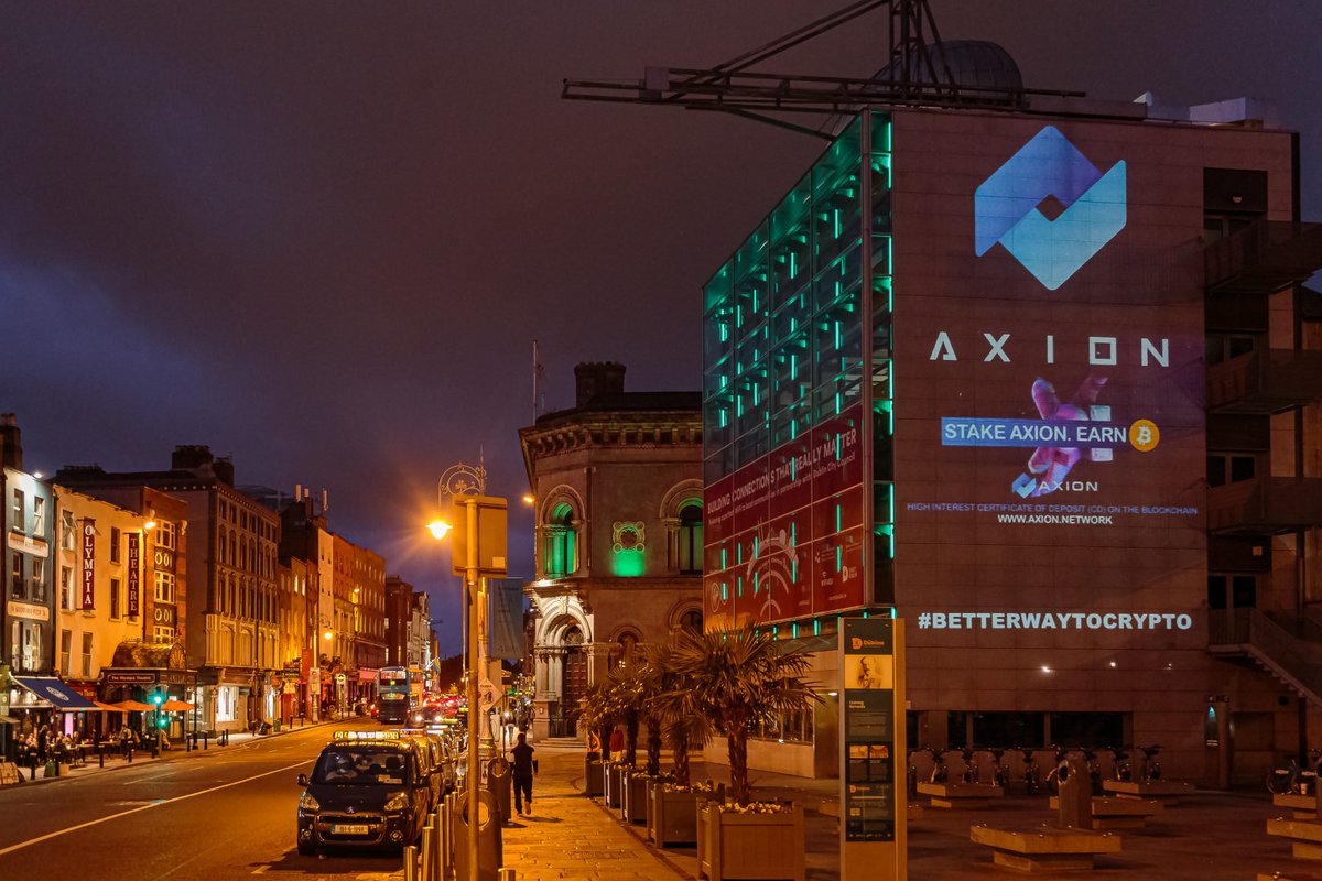 axion_network's tweet image. Axion was projected all over #Dublin. 
Which city should be next? #Axion #RelaxNDivs
axion.network

#Crypto #NFT #BTC #cryptocurrency #NFTs #ETH #DeFi #Bitcoin