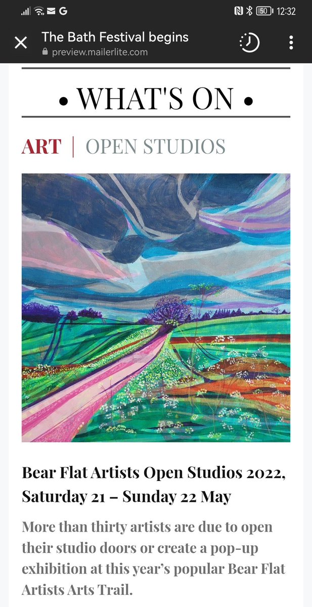 Don't forget we're open this weekend from 11-6. Come and pay us a visit!

<a href="/TheBathMagazine/">The Bath Magazine</a> #affordableart #openstudios #arttrail #bearflatartists