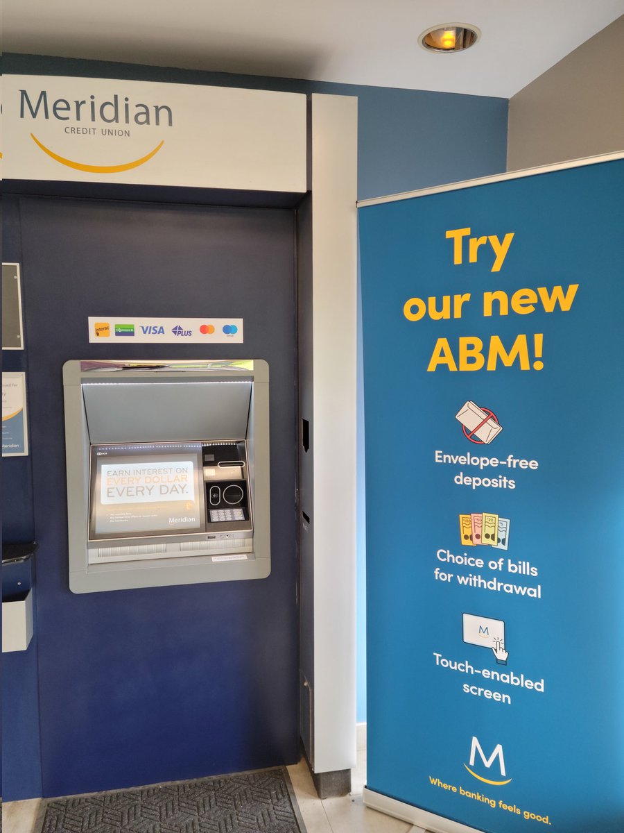 Wow!  Stop by the Beamsville Branch to check out our new ABM!  Many more features you will love! <a href="/MeridianCU/">Meridian CU</a>