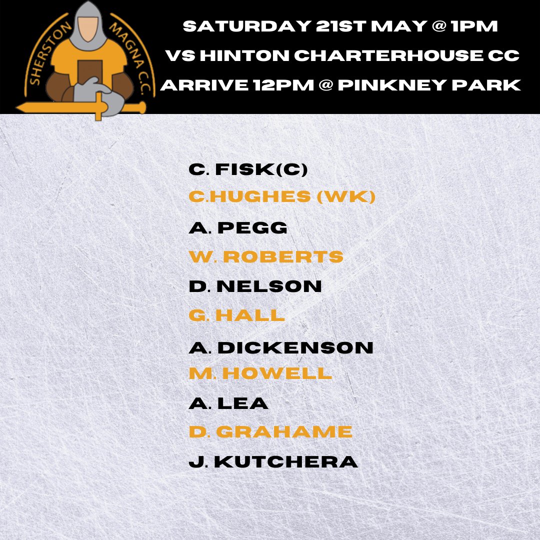 Sherston Magna CC (@sherstonmagnacc) on Twitter photo π 1st XI π <a href="/HintonCCC/">Hinton Charterhouse CC</a>
π <a href="/WCCLCricket/">Wiltshire County Cricket League</a> Div 4
π Saturday 21st May 2022
π 1pm start
π Pinkney Park
#UpTheMagna π 1st XI π <a href="/HintonCCC/">Hinton Charterhouse CC</a>
π <a href="/WCCLCricket/">Wiltshire County Cricket League</a> Div 4
π Saturday 21st May 2022
π 1pm start
π Pinkney Park
#UpTheMagna