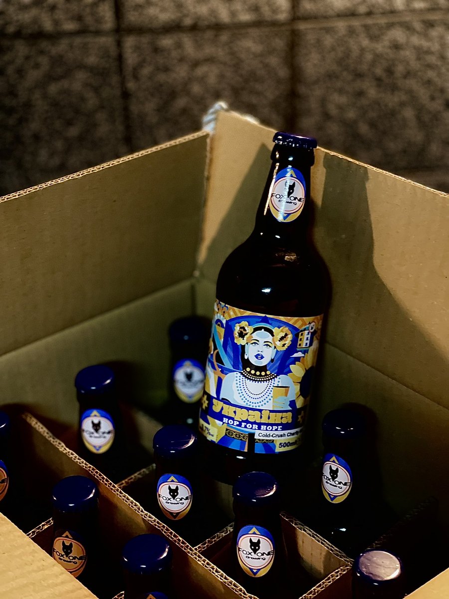 FoxoneBrewing's tweet photo. Needing emergency beers this weekend? 
We still have our charity beer available! Do good by drinking a peaceful crispy clear single hopped pale ale 🍺 

#foxonebrewing #welshbeer #beer #localbusiness #craftbeer #StandWithUkranie #charity #SaturdayMotivation #fundraiser https://t.co/LBSOf4z2gn