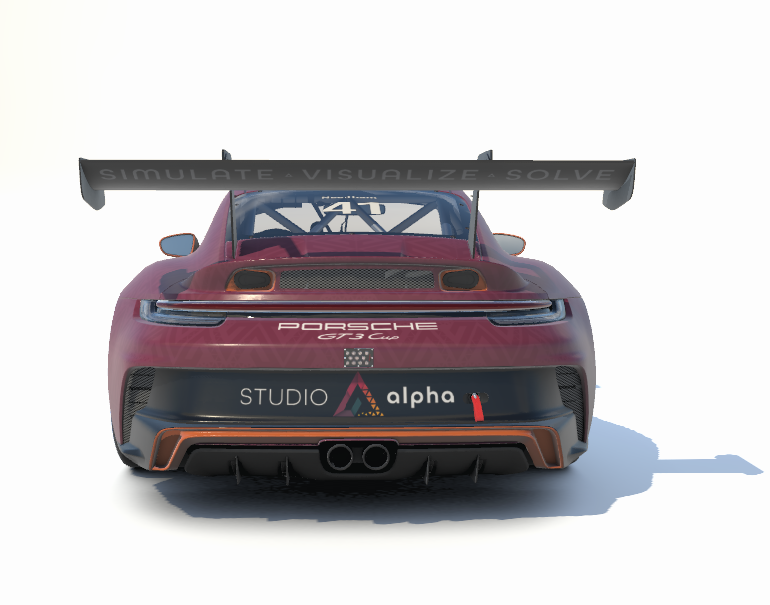 DesignsNeedham's tweet image. A #iracinglivery for the @pcasimracing Pro vs Pro series. Using the Studio Alpha branding logo as inspiration for this @PorscheMsport 992 Cup car #carpaint #customcarpaint #iracingpaint  Join discord to request your own custom paint needhamdesigns.uk/discord