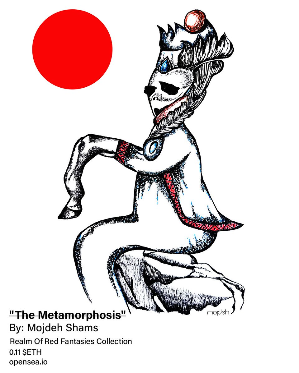 MojdehShams's tweet photo. @Yishreah ⭕️"The Metamorphosis"⭕️

1/1 Hand-drawn art piece
At 0.11 $ETH https://t.co/Mfq9IjKhKn