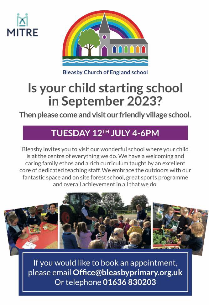 Come and find out about what makes Bleasby School <a href="/MITRETrust/">Minster Trust for Education</a> a special place for your child to make their primary school memories.