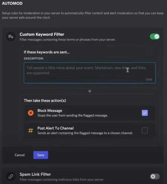 flipheaven's tweet photo. Discord is beta testing a new feature called AutoMod. This will help reduce unwanted content and possibly end the era of link spamming.

Looking forward to integrate &amp; use this at @doctorsnft https://t.co/GNi7IDayTR