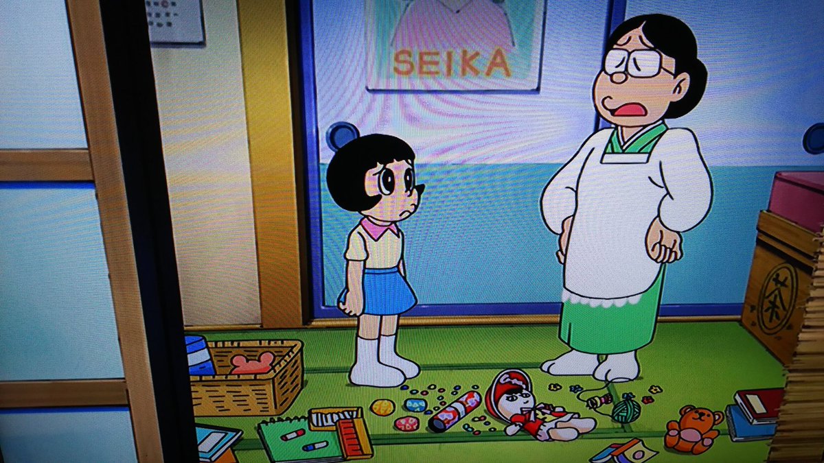 片付けが出来ないのはママ似なんだよなあ(;つД｀) #ドラえもん #のび太