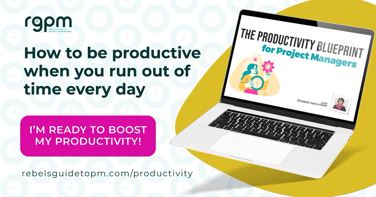 Join me to learn how to be productive (even when you run out of time every day), in a masterclass on getting things done rebelsguidetopm.com/productivity