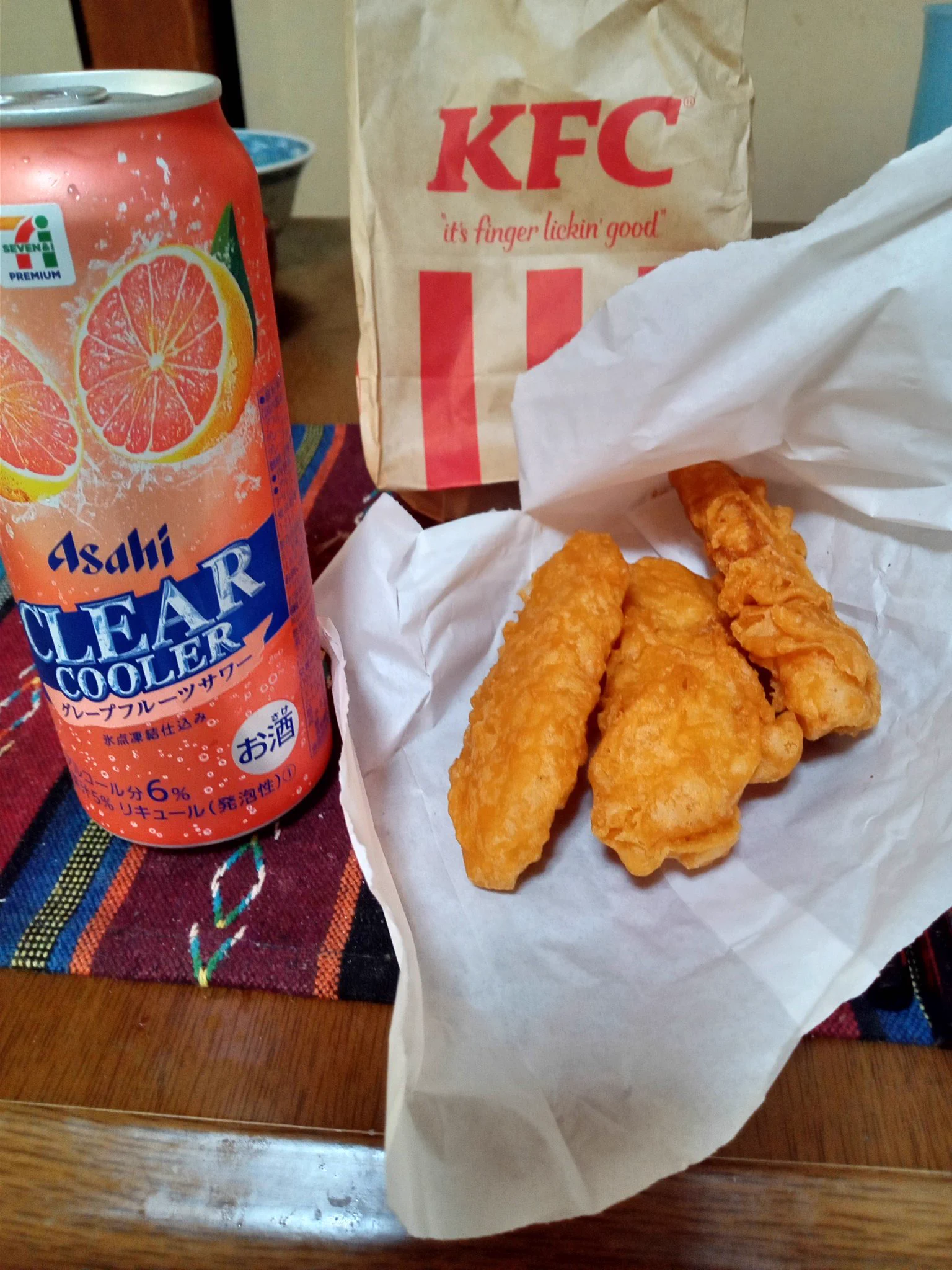 @KFC_jp 昨夜の晩酌のあてに頂きました 