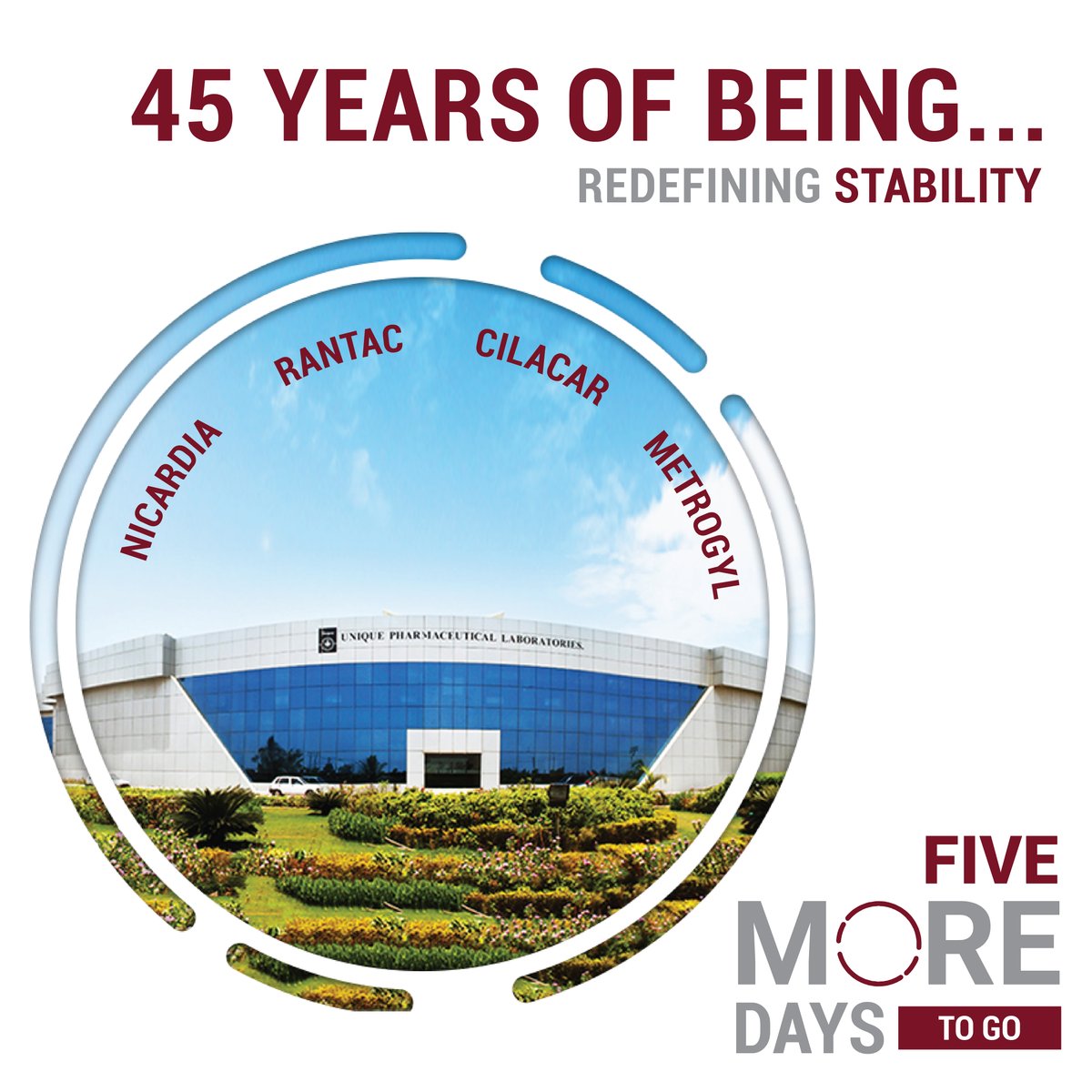 OneJBglobal's tweet photo. 45 years of efforts, continuous innovation and resilience ensured stability for J. B. Chemicals and Pharmaceuticals...We will continue to outgrow ourselves and spread good health globally!
Only 5 more days to go.
#5daystogo #WeAreReady #ComingSoon #OurStability #NewStory https://t.co/LG70Rf1Tce