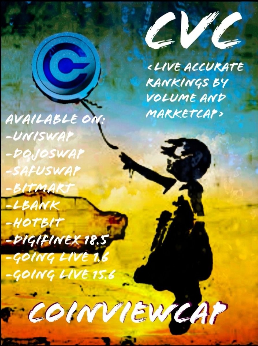 CryptoDonut666's tweet photo. @josh_Pierre @CoinViewCap @CVCOfficial_ @sfniners93 @ShinjaMcnasty @JJGreen03 @Shib_nobi #CoinViewCap #Cvc #Utilities #Staking #LiveRankingsByVolume #LiveRsnkingsByMarketcap #Uniswap #Dojoswap #Safuswap #Bitmart #Lbank #Hotbit #Digifinex $cvc #Crypto #cryptocurrency #CryptoNews #Metaverse #NFT #iHeartRadio https://t.co/HtLmCUEYVK