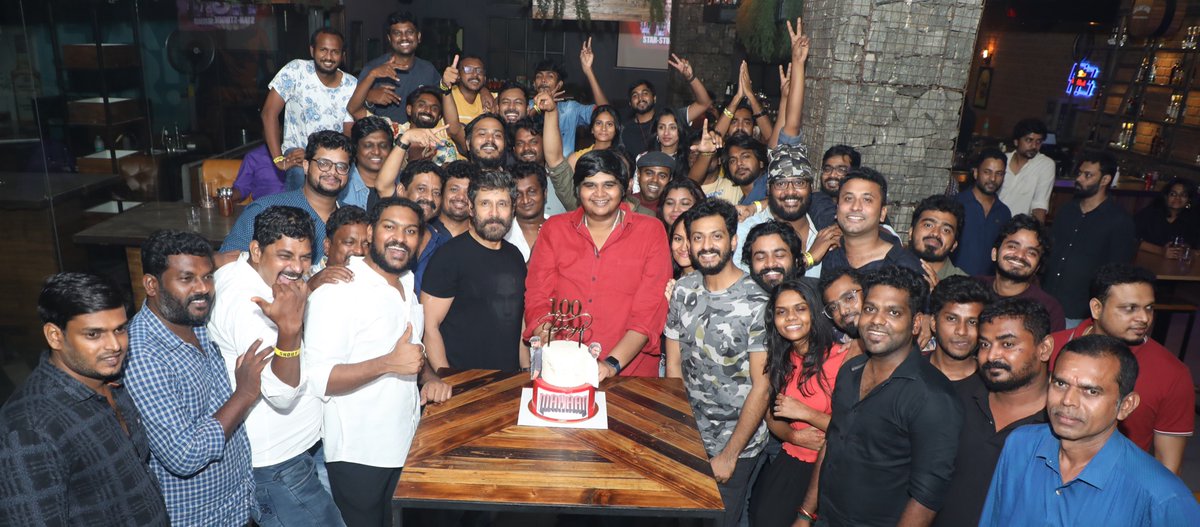 ThamizhPadam's tweet photo. The #Mahaan Team celebrated its 100th day!
@karthiksubbaraj #ChiyaanVikram #DhruvVikram #MahaanMaking #ThamizhPadam https://t.co/mqRAO9lr1d