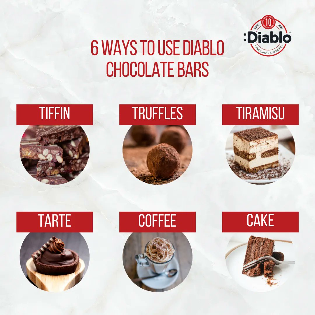 If you thought Diablo Chocolate was just for snacking, think again! Whether you melt to make a scrumptious coffee or incorporate into a tiramisu. Our chocolate is ready for whatever you throw at them 💪🍫 Our chocolate is made with natural sweetener, so there's no sugar crash!