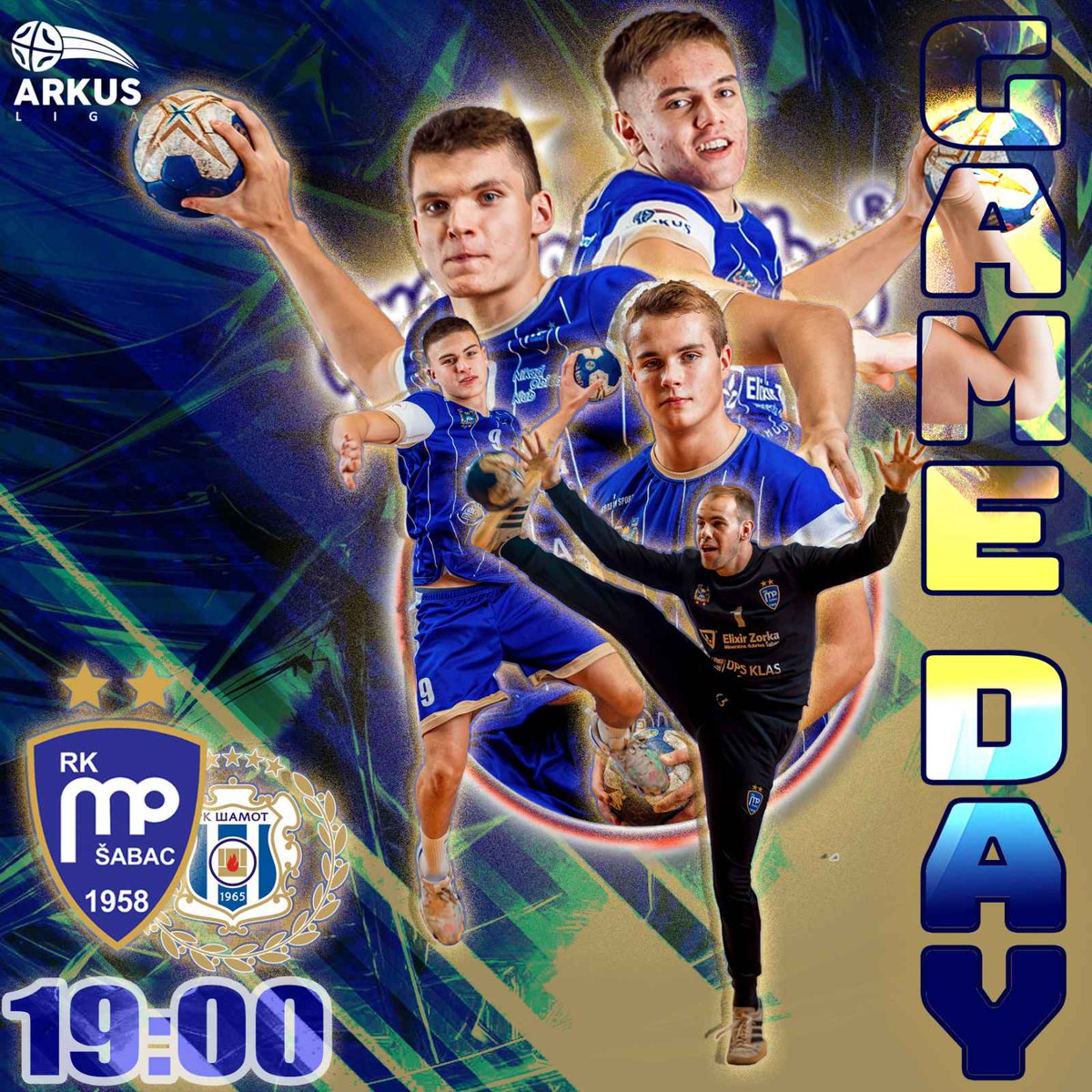 MPSabac's tweet photo. Posledna utakmica u našem gradu ove sezone 🔵⚪🔵
🏆 @arkusliga #playoffs 13. kolo
🤾🏽♂️ #RKMetaloplastika - @samot65
📅 #DANAS 🕖 19 časova
🏟️ Hala #ZORKA
🎟️ Ulaz #BESPLATAN
Vidimo se!
#handball #balonmano #rukomet #arkusliga #srbija #metaloplastika #metaloplastikasabac #sabac https://t.co/Bse0Xu6WM9