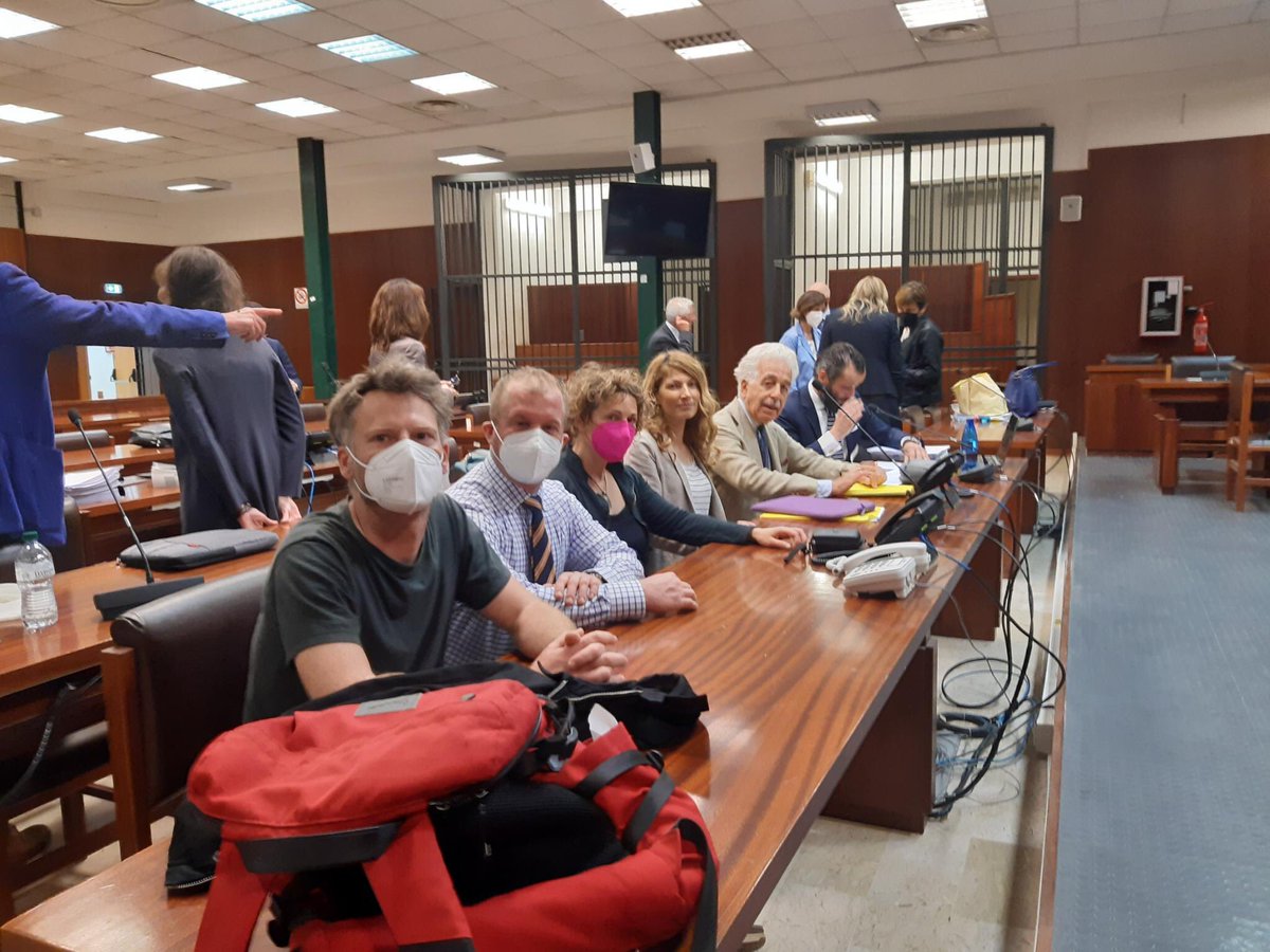 IuventaCrew's tweet photo. Heute ist es soweit. Es geht tatsächlich los! Die Verhandlung gegen uns hat begonnen! 

Today is the day. It’s actually starting! The trial against us has begun! 
#iuventa #fightforsolidarity https://t.co/T5STl64Yy7
