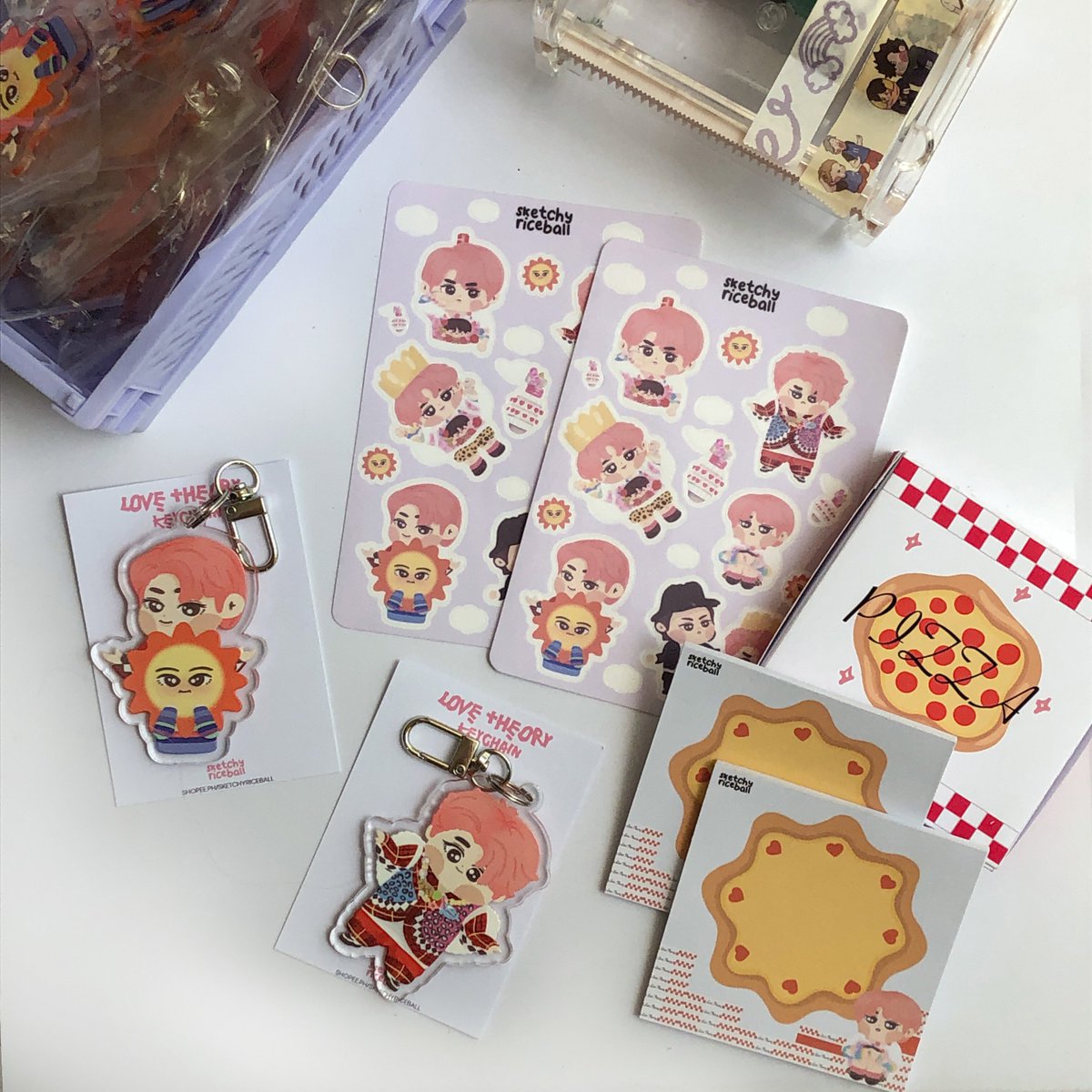 ꒰ love theory collection ! ꒱

did you enjoy seeing the product previews? freebies, reels, and more photos coming soon! 

=͟͟͞♡ get ready for the love bomb on may 31 💖

☀️ wts lfb nct 127 taeyong stationery stickers keychain memo pad