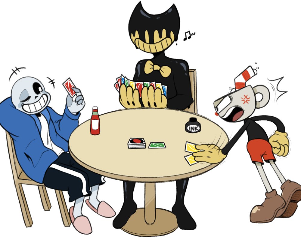 Bendy and Cuphead crossover (+ Stan and Butters)