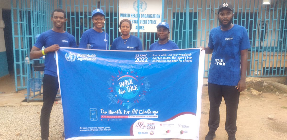 ondo_team's tweet photo. #WHO #ondo_team #walkthetalk #HealthforallChallenge. @OndoStateHealth @WHONigeria @CWarigon @WMulombo @proactiveswz @abidoyed @KoludeOlufunmi https://t.co/PPAT8ZsEvK