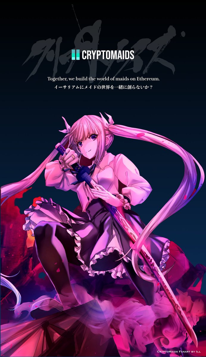 CryptoMaids's tweet image. 1/ CryptoMaids Concept
"Together, we build the world of maids on Ethereum."
CryptoMaids is a NFT project from Japan based on maid cyborgs.