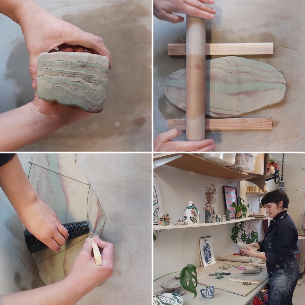 CraftLeeds's tweet photo. If you’re visiting the gallery today you may see our creative workshoppers busy making their very own #Agateware #ceramicvase under the expert guidance of Poppy of #clodstudio Want to book on our next workshop? Check out #whatson here: https://t.co/1xDE5eGHI6 #workshops #leeds https://t.co/2zMvrAVWJQ