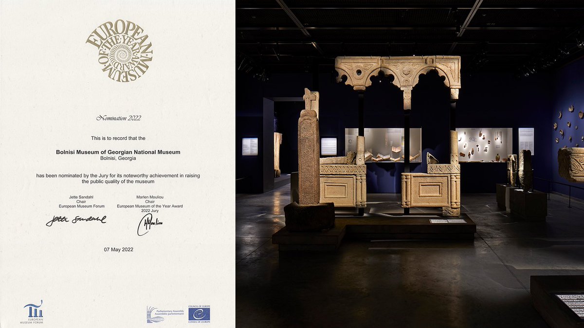 Bolnisi Museum to be recognized as the nominee of the European Museum of the Year 2022 for its noteworthy achievement in raising the public quality of the museum <a href="/museum_forum/">EuropeanMuseumForum</a>