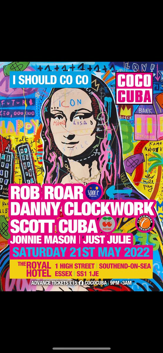 Rob_Roar's tweet photo. Join me tonight in Sunny #Southend
The fabulous #CocoCuba is back for a one off soirée with this Lovely lot! 🙌❤️🙌
#clubbing #essex #london https://t.co/teGESI7Ind