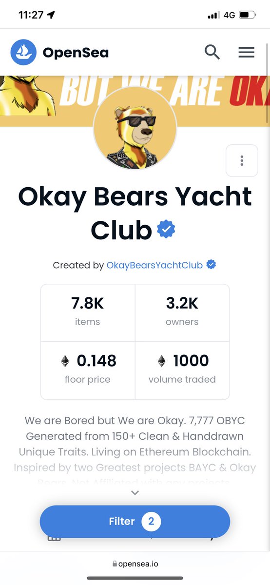 NFTMags's tweet photo. 1K volume 🚀 @OkayBearsYC https://t.co/SAns9hlSg7