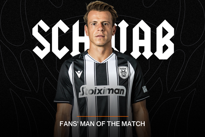 PAOK_FC's tweet photo. 🏆#FansMVP Fans’ Man of the Match ο Σβαμπ - https://t.co/TvRPuix3Zw #MrEffective #Schwab #PAOKPAO #slgrinterwetten #PlayOffs https://t.co/CRk07yMpfb