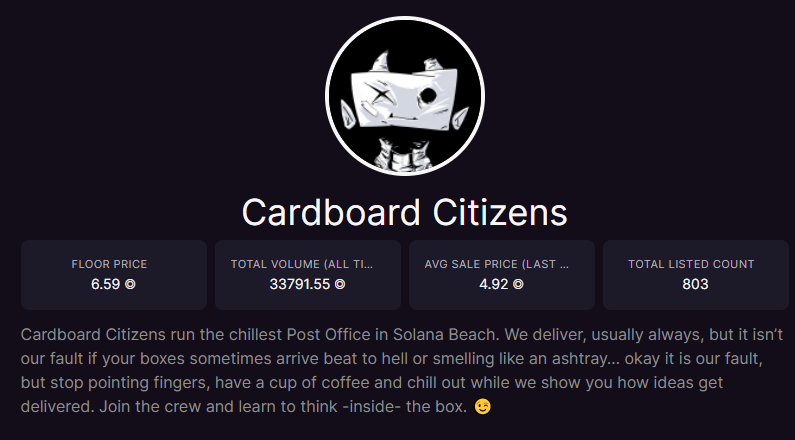 i have 0 , tell my why i should buy some <a href="/CardboardCtzNFT/">Cardboards Citizens Community</a>
