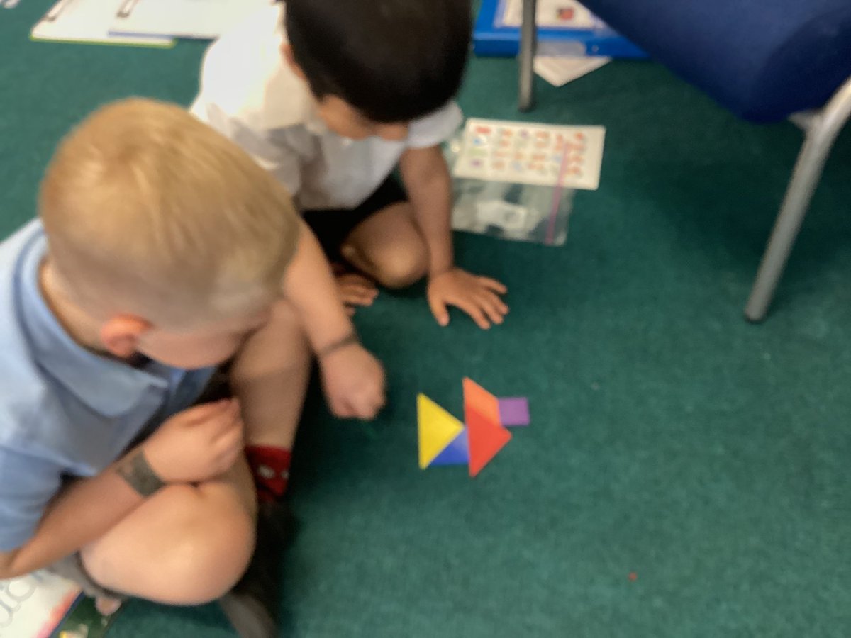 DolphinsBCP's tweet photo. Yesterday we were using Tangrams to create pictures. The final challenge was to make a perfect square with the shapes. It really made us think. https://t.co/v2sCx2BIKC