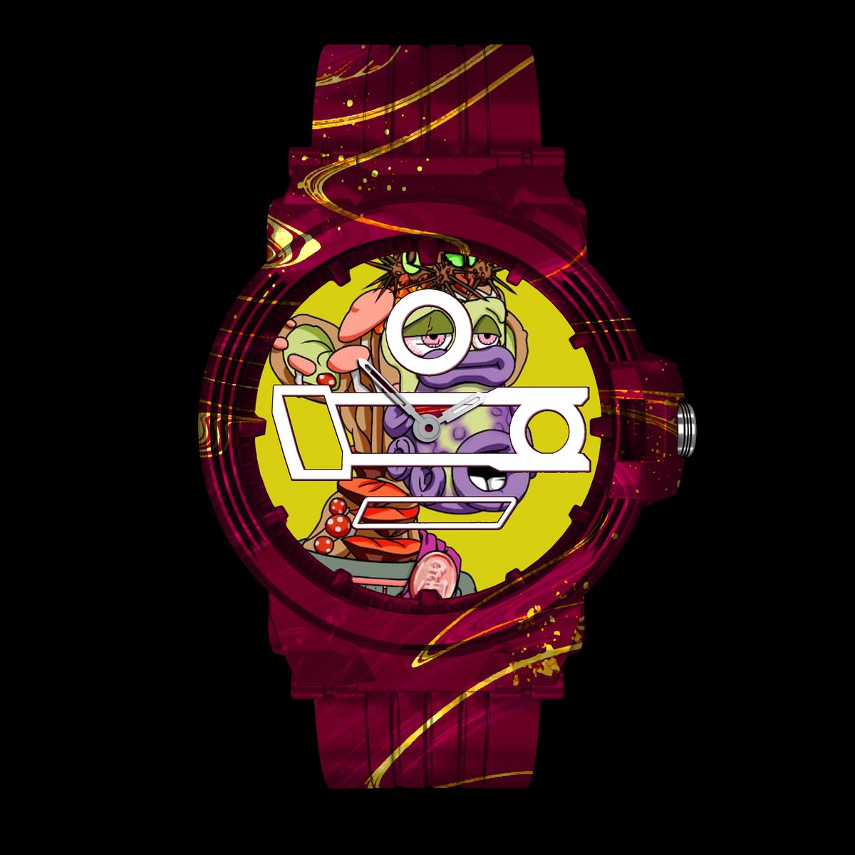 cshox_co's tweet photo. Todays tribute is for @yugalabs , hope you like it. 👋 #bayc #mayc #cshox #infused #nftwatches #functionalnft https://t.co/IZ0WmMY9ot