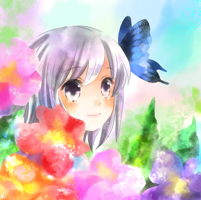 プリムラと少女

#オリジナル #イラスト #創作イラスト #アイビスペイント 