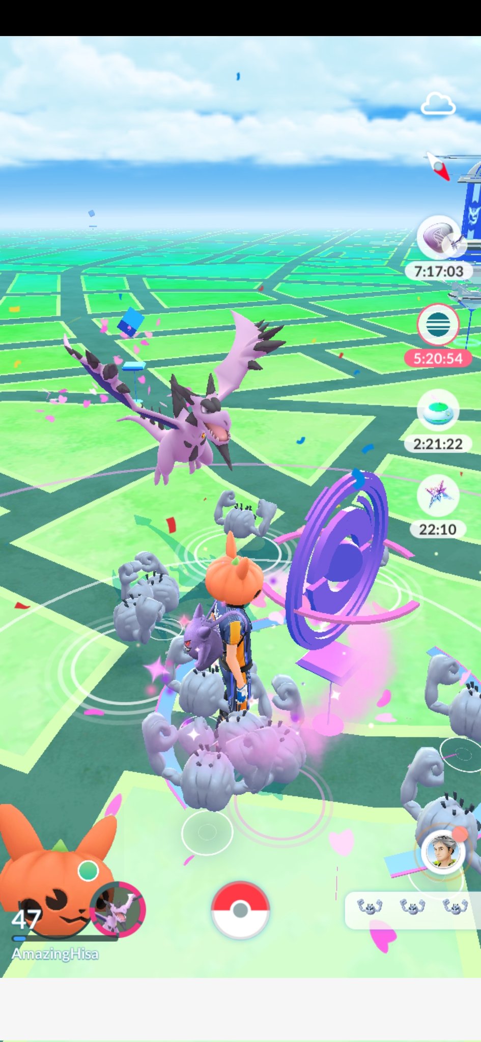 Amazinghisa 今日のポケモンgo活動2 アローライシツブテのコミュニティお疲れ様でした 渋めと思ったら 途中から光った 結果 21匹の色違いヽ ノ 1匹高個体きた 早く 来月以降のコミュニティの日時知りたいなぁ ポケモンgo アローラ