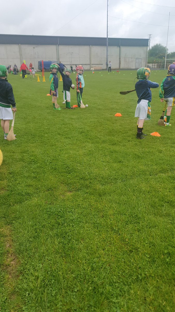 Wet morning at <a href="/buffersalley/">Buffers Alley</a> nursery.. no rain dampening the fun though #wexfordgaa #buffersalleygaa