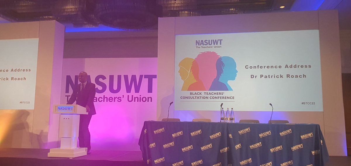 STynesideNASUWT's tweet photo. NASUWT: RT @FacetedLeader: Our General Secretary Dr Patrick Roach highlights the actions taken by @NASUWT in response to acting for racial justice.
#BTCC22 https://t.co/an1QhwgHPt