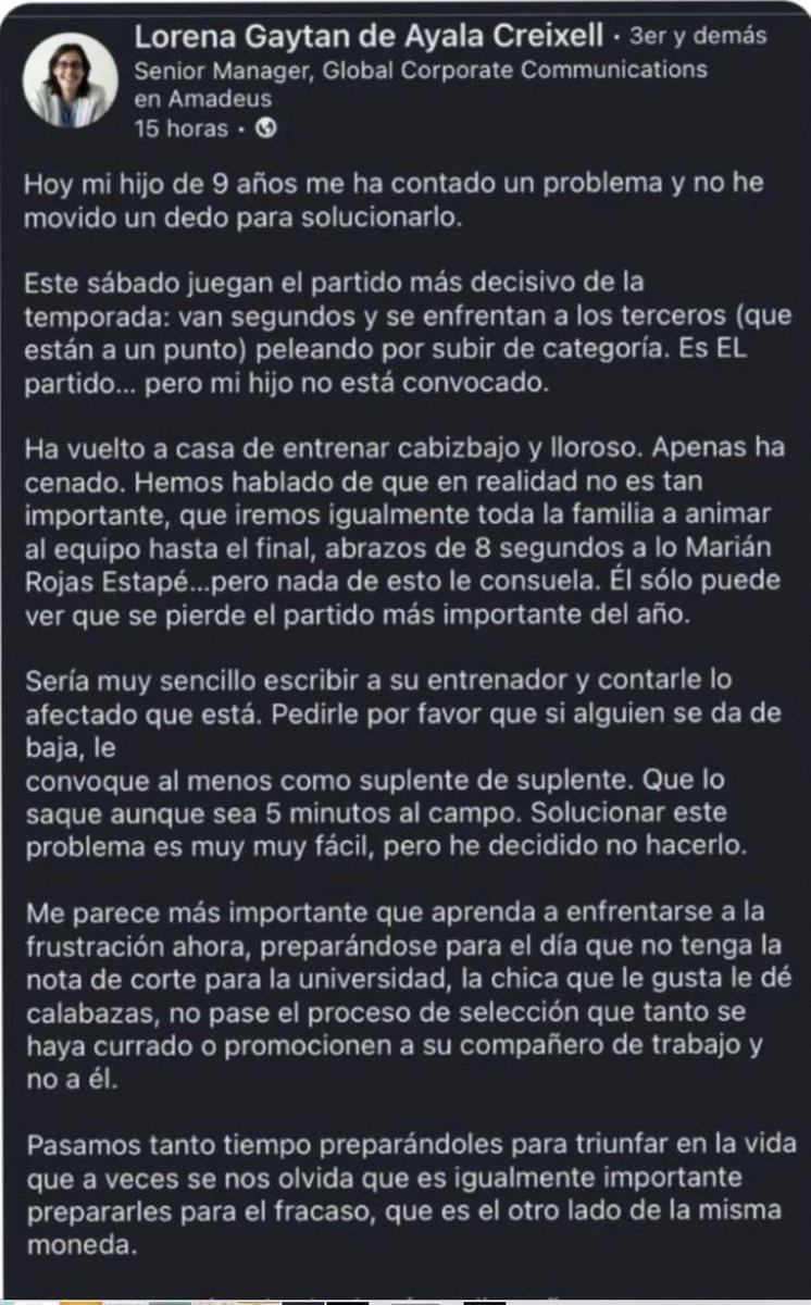 IcamachoIsabel's tweet photo. La importancia de educar en el esfuerzo.
@GloriaCampillo2 @Colegio_Brains @soniasanchez85 @nekolety @javicasta75 https://t.co/SWN6wO1m8g