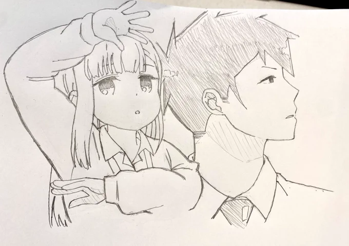 阿波連さん、なんか登場人物みんな変で面白いです#模写 #阿波連さんははかれない #絵描きさんと繋がりたい 