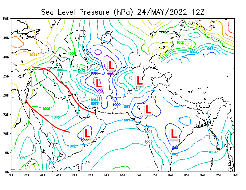 المنطقة صايرة كومة
من المنخفضات الحرارية السطحية ☀️

كما يحتاج في عز الصيف عصير بارد،
الوضع الحالي للغلاف الجوي يحتاج قدوم ITCZ  وبإنتظاره ⛈🌧