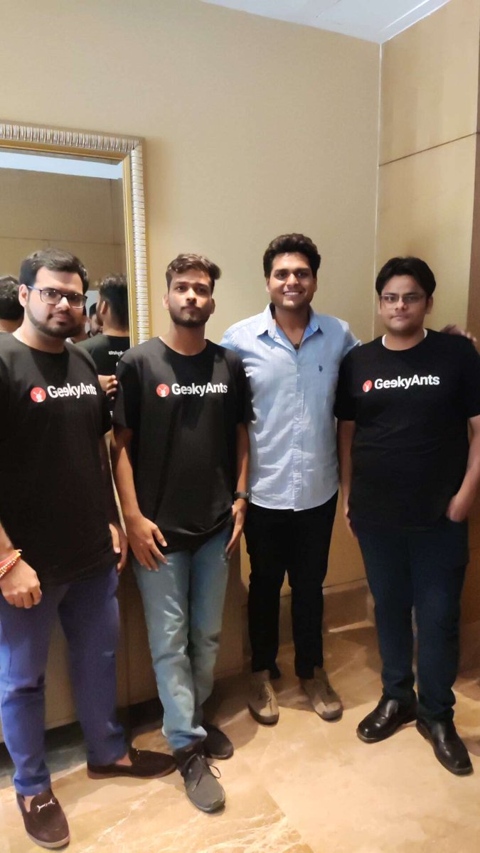 geekyants's tweet photo. Our Geeks, as always, killing it at #ngIndia! 
@saudev001 @Manav1020Goel @NeelSinha25

#ngIndia2022 #Angular #Conference #techconference #Conferences2022 https://t.co/Nqq73OSBI1