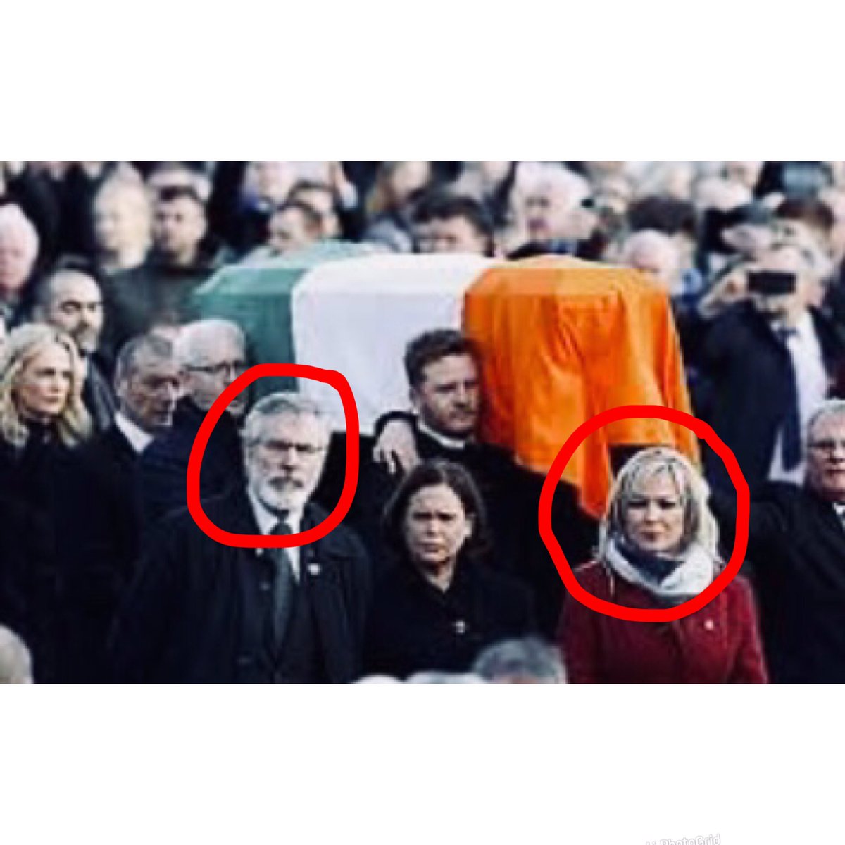 #Sturgeon’s ‘esteemed’ leader friend #MichelleONeill seems very fond of taking an active front row position at #IRA funerals. Note whose always behind her #GerryAdams...leopards never change their spots.  Do we want this influence at the seat of our ruling Administration NO,NO,NO