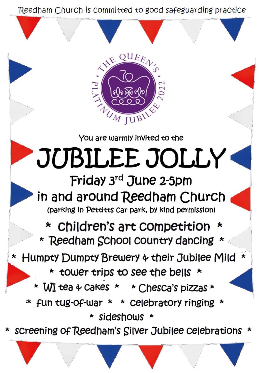 DiocesanOf's tweet image. Reedham have a fun day planned including bellringing. I’ve also heard that you’ll be able to have a go ringing a bell. Anyone thought #learningtoring sounds fun? Well yes it is and we love to #showyoutheropes @JubileeNorfolk @DioceseNorwich