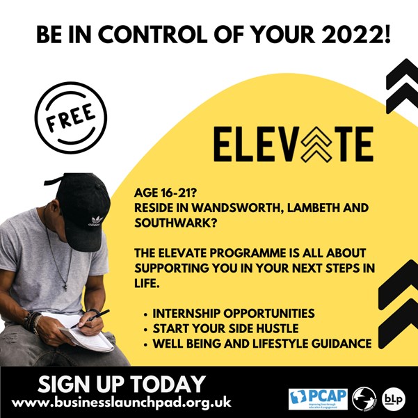 SouthwarkYAs's tweet photo. Our friends @BusinessLP have some great opportunities for young people age 16-21 years. Free! Please see flyer for details๐ Be in control of your 2022! #ElevateProgramme https://t.co/TZZlJqKxXt