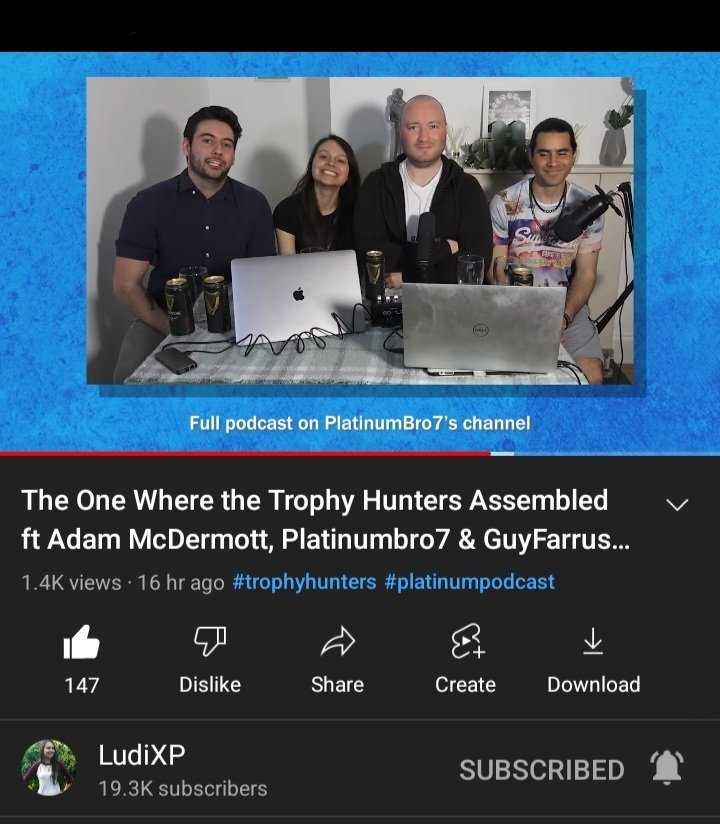 jamiesammut1's tweet photo. Just finished watching The Platinum Bro Podcast featuring my 4 favourite gaming content creators @PressXToLucy, @Platinumbro7 @AdamMcIrish and @GuyFarruski along with @PressXToLucy weekend meet up vlog... 

Really enjoyed both videos if you like gaming would highly reccomend! 👍 https://t.co/otkl2nFRll