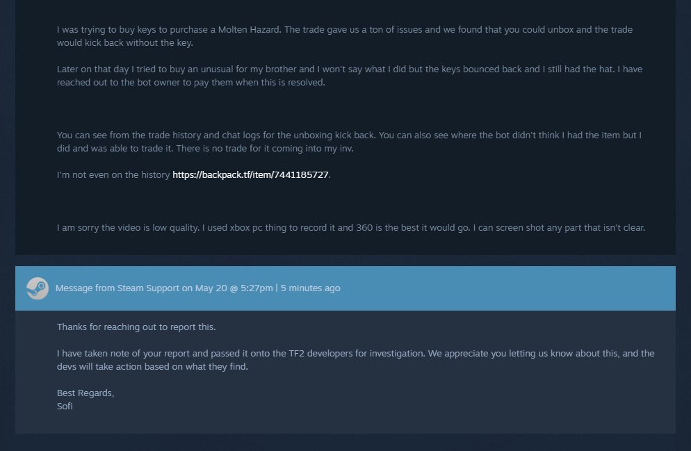 *URGENT* TF2 TRADING IS CURRENTLY UNSAFE DUE TO A NEW EXPLOIT AND YOU COULD HAVE YOUR ITEMS STOLEN