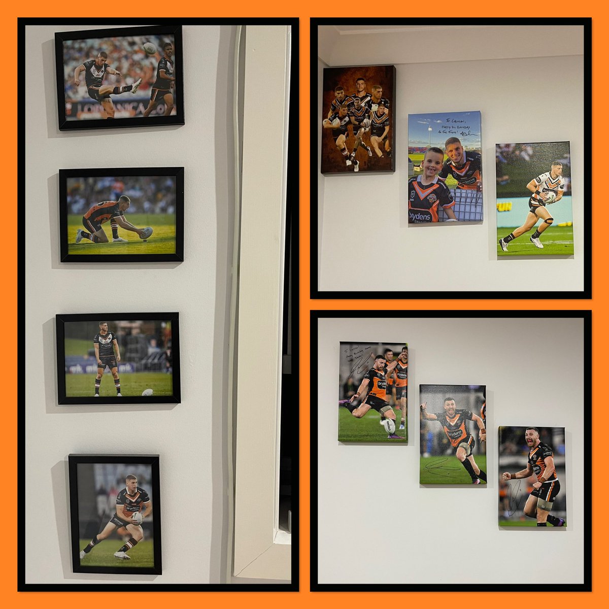 🐯 Lachlan has been asking me to update his photo wall. Finally got time to add the new photos. 
He is running out of walls in his room 😂 
#ShowYourStripes