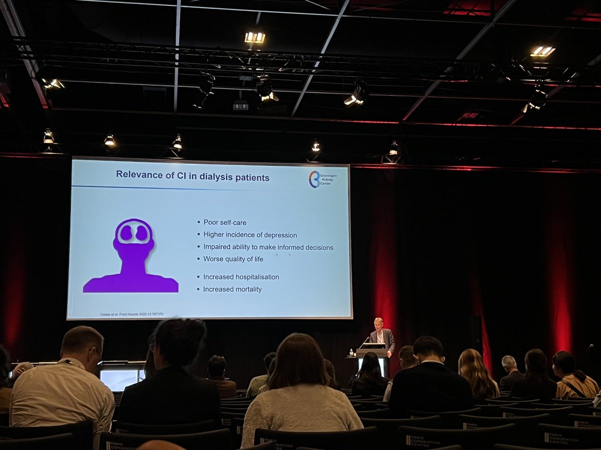 Interesting talks about the cognitive impairment in dialysis patients #ERA22 #CONNECTProject