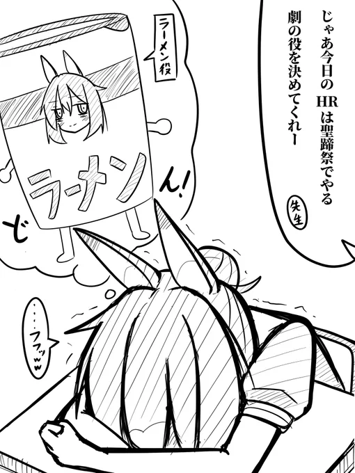 ホームルームの時間を寝たフリで過ごすファ陰 