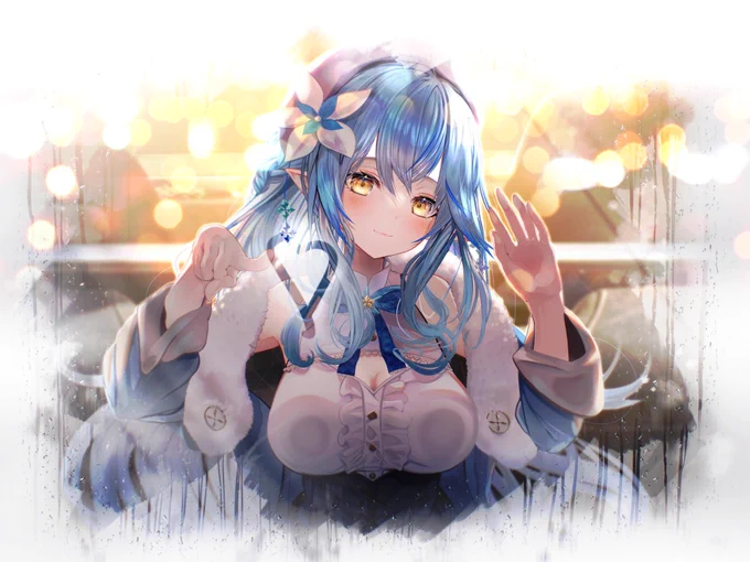 『SIGN』#LamyArt 
雪花ラミィちゃんを描きました!☃️
100万人おめでとう!!🎉 