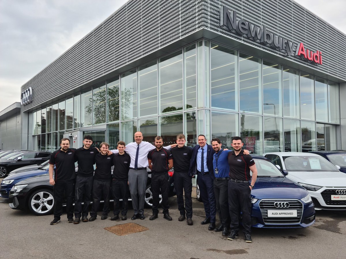 MarshallAudi's tweet photo. The team @MarshallAudi #Newbury are continuing with their 100 push-ups a day in May challenge to help raise money for @CR_UK.
 
Well done to Dan, Craig, Gareth, Paul, Grant, Richard, Alex, Liam, Bert, Lee and Jake for taking part – a fantastic cause. 👏 https://t.co/pVOduwo3sL