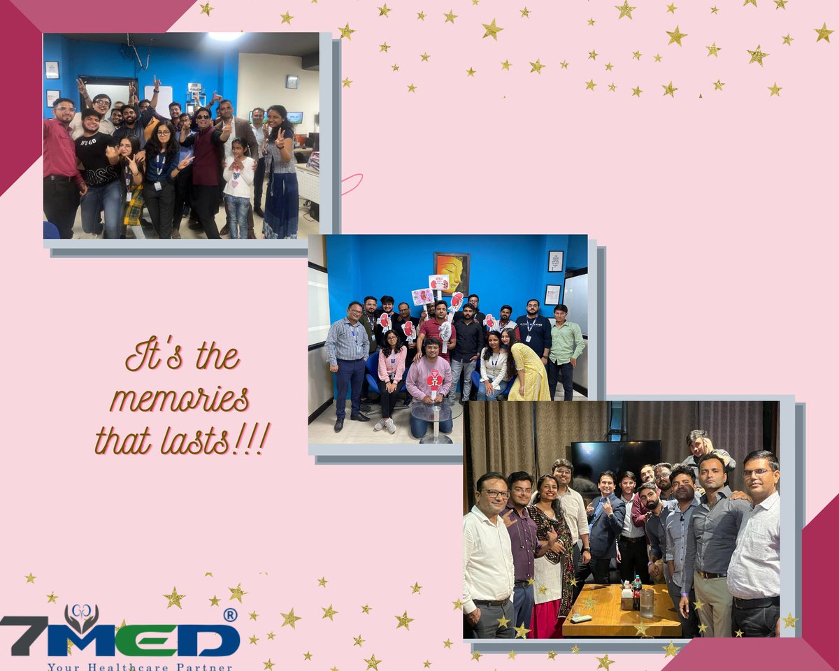 7medIndia's tweet photo. Fun here at 7Med never ends, be it while we are doing the work or celebrating such small moments with the 7Med family, even though some of the people might find new paths but the memories surely lasts....
#7Med #7MedIndia #GoodTimes #Dialysis #KidneyCare #PartnerinHealth https://t.co/BjvDu3B3Ph