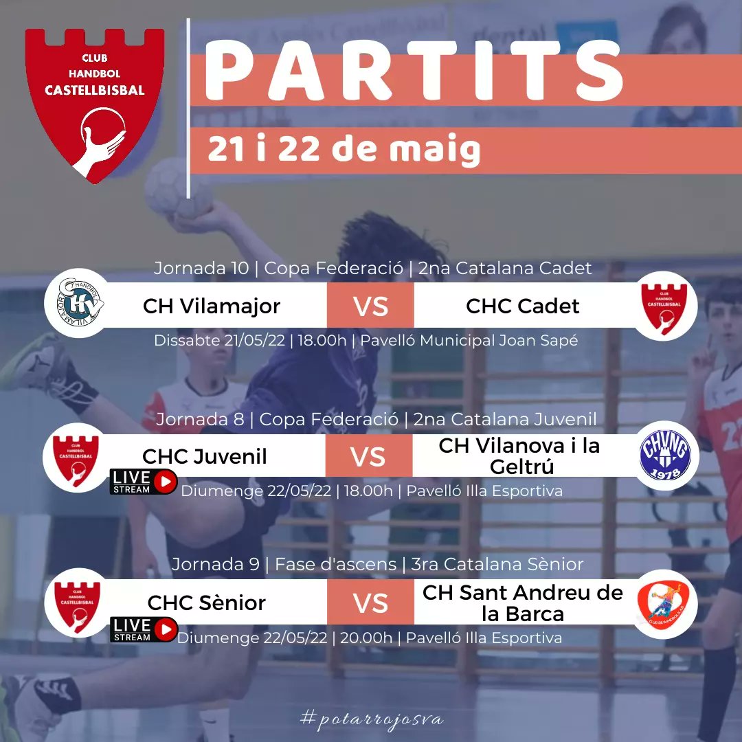 📣Partits d'aquest cap de setmana!